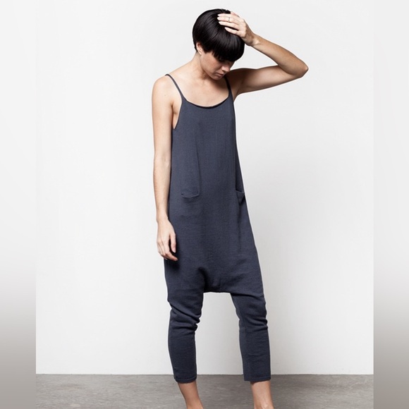 Lauren Manoogian Pants - Lauren Manoogian Women's Charcoal Gray Sleeveless Jumpsuit